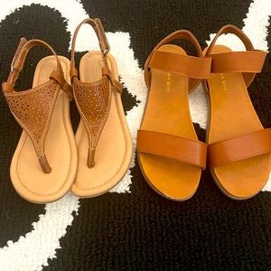 2 pairs girls sandal bundle sz 4